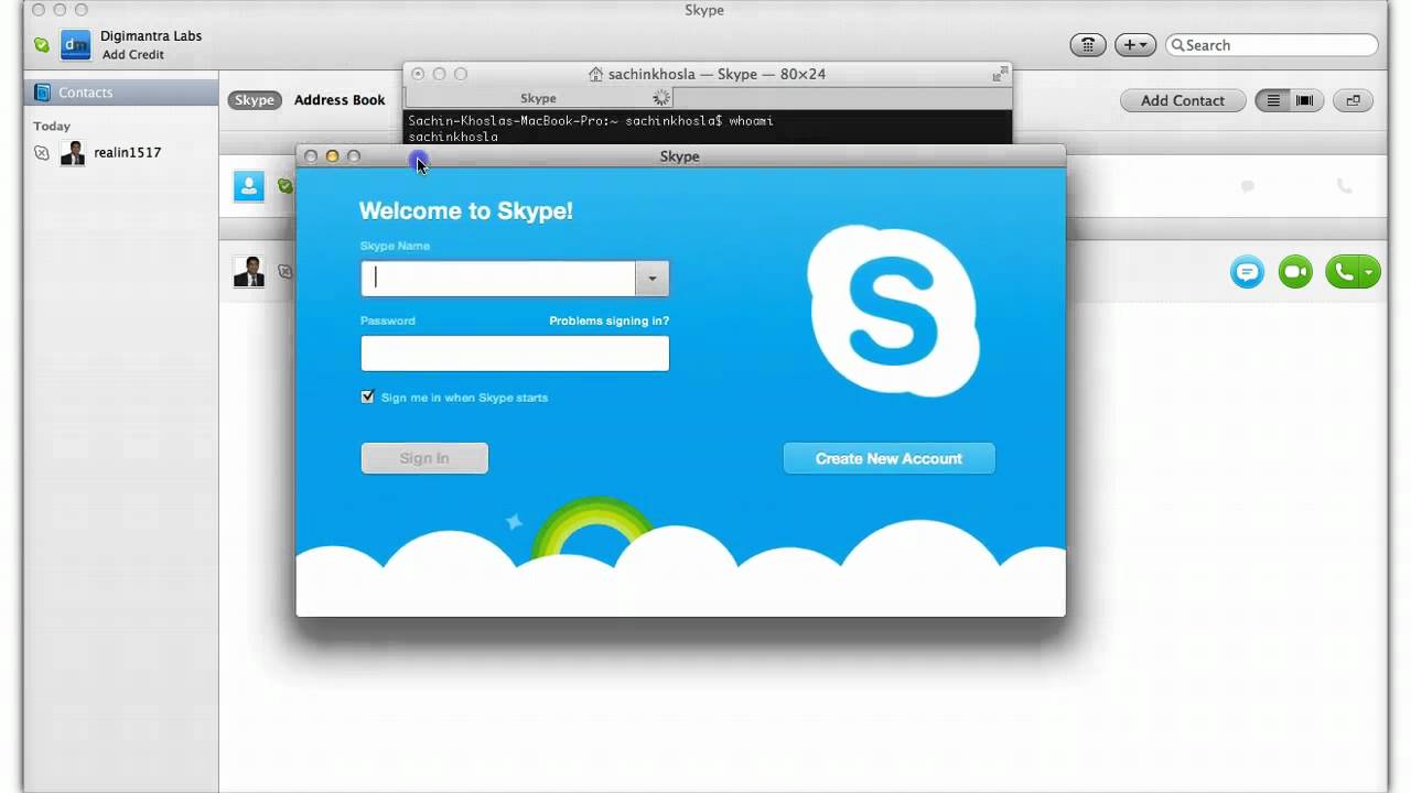 add contacts on skype for mac